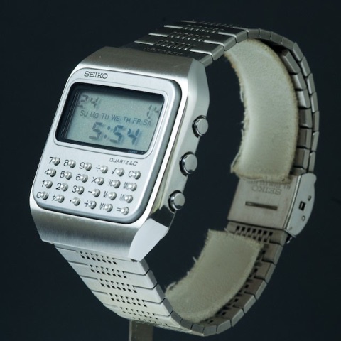 Mod C153--5007 First seiko calculator Watch, vintage Seiko LCD watch from the C Series series