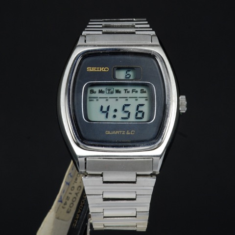 Mod 0124-0049 First Standard Seiko LCD 1976, vintage Seiko LCD watch from the O Series series