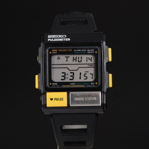 Mod S234-5010 Pulsemeter / Mod S234-5010 Pulsemeter in box, vintage Seiko LCD watch from the S Series series