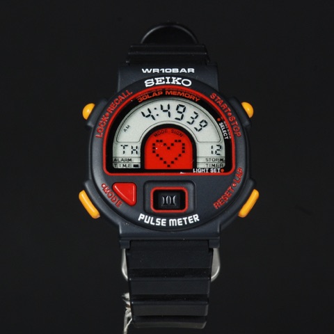 Mod S240-400C Pulsemeter, vintage Seiko LCD watch from the S Series series